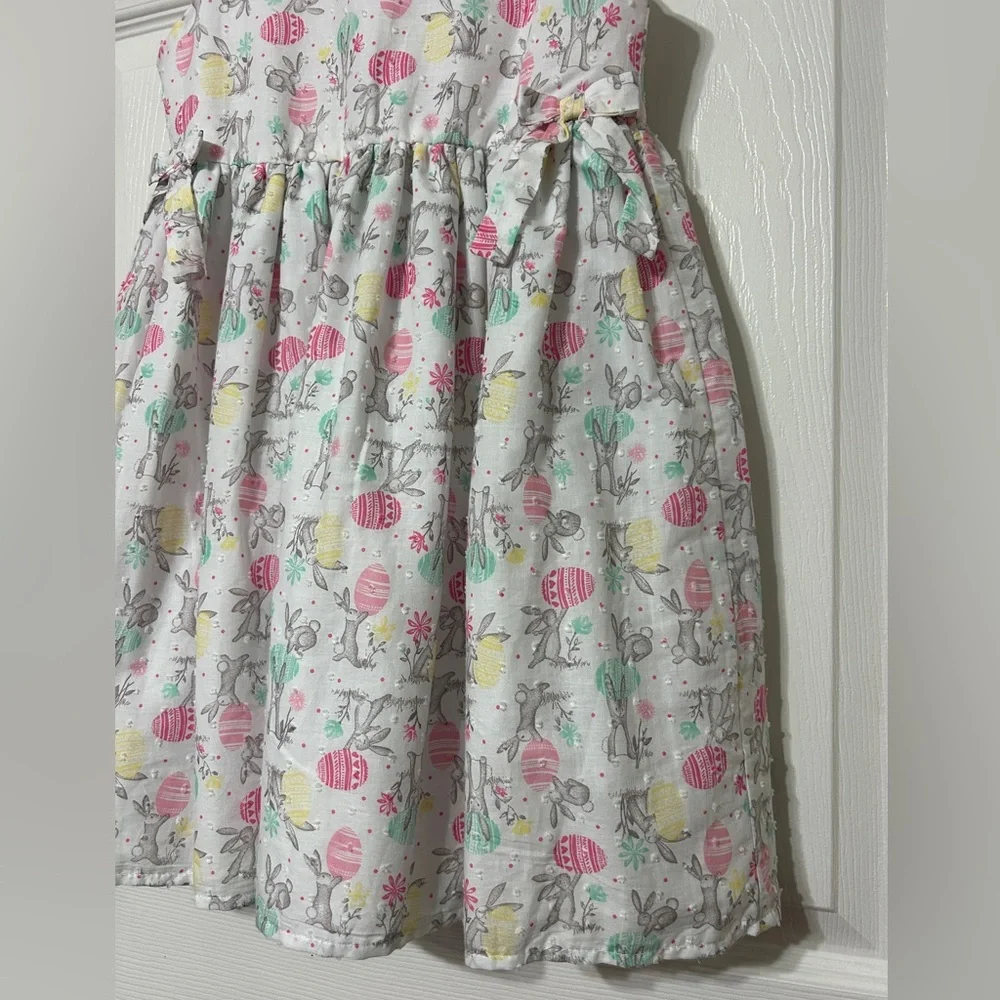 cupcakes and cashmere Girl’s Easter Dress Bunny Rabbits & Eggs Cotton NWOT Sz 7